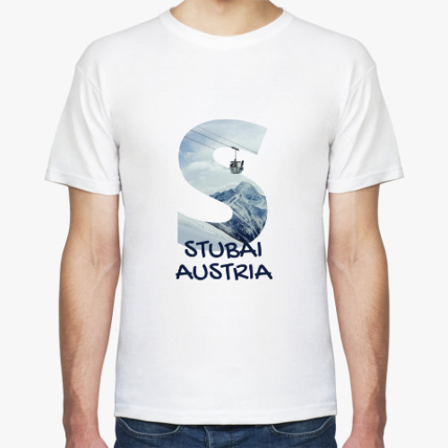 Футболка с принтом Горы, Штубай, Австрия