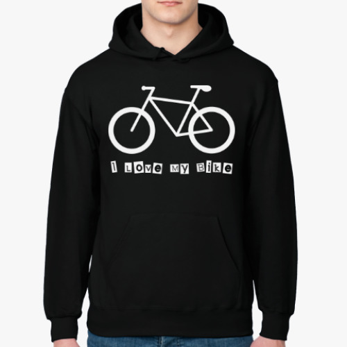 Толстовка худи с принтом I Love My Bike