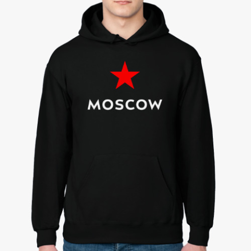 Толстовка худи с принтом логотип Москвы