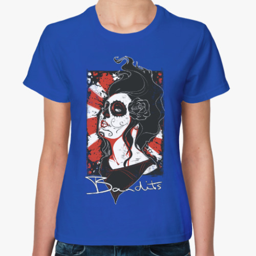 Женская футболка с принтом Бандитка