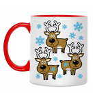 Двухцветная кружка Олени