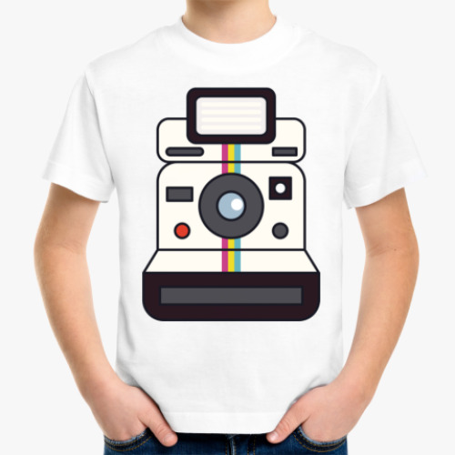 Детская футболка с принтом Полароид
