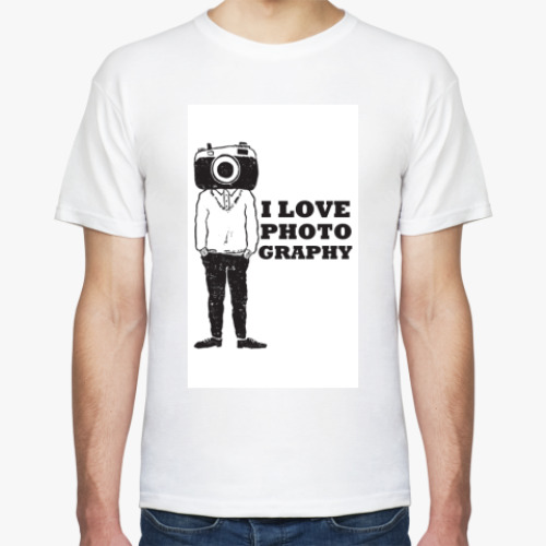 Футболка с принтом I love photography