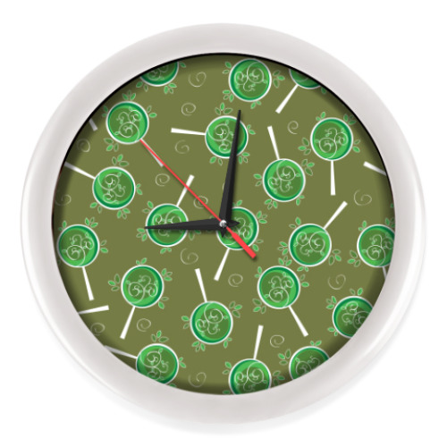 Настенные часы с принтом Сад