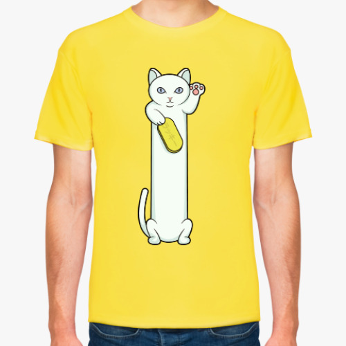 Футболка с принтом  Longcat Maneki Neko