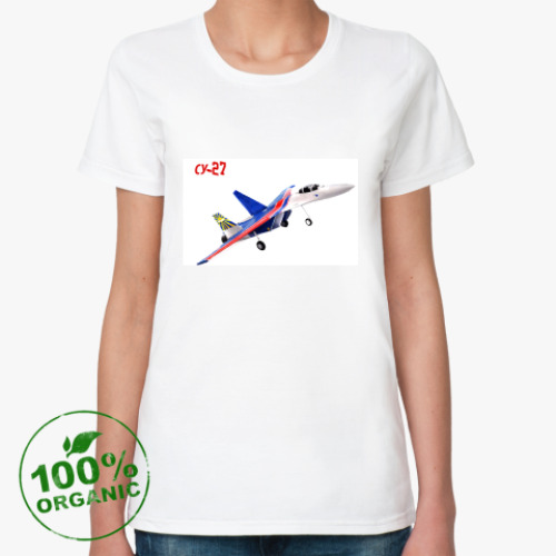 Женская футболка из органик-хлопка с принтом СУ-27
