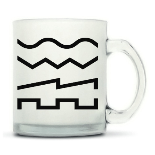 Кружка матовая с принтом Waveforms Mug