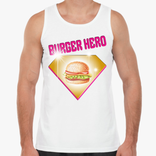 Майка с принтом BURGER HERO