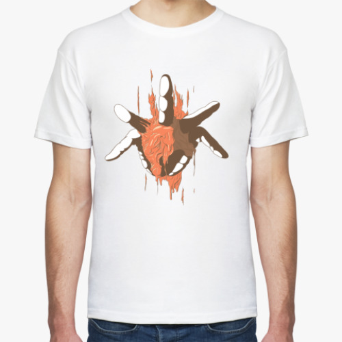 Футболка с принтом  'Рука из груди'