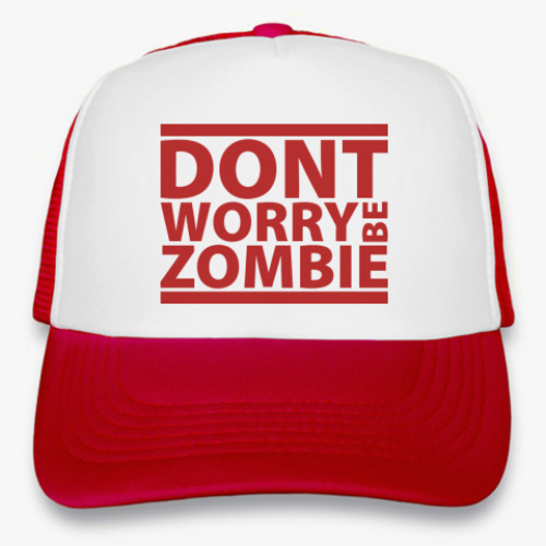 Кепка-тракер с принтом  'Dont worry be zombie'