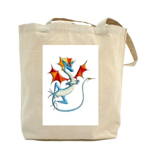 Сумка шоппер с принтом  'Дракончик'