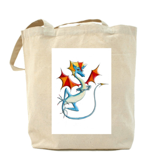 Сумка шоппер с принтом  'Дракончик'