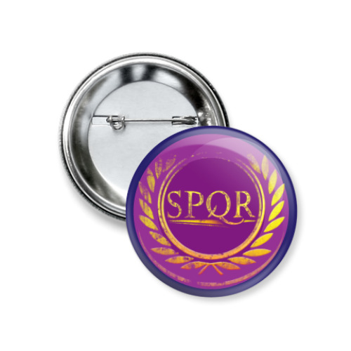 Значок 37мм с принтом SPQR. Лагерь Юпитера. Герои Олимпа