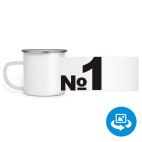 Кружка металлическая белая (круговая запечатка)