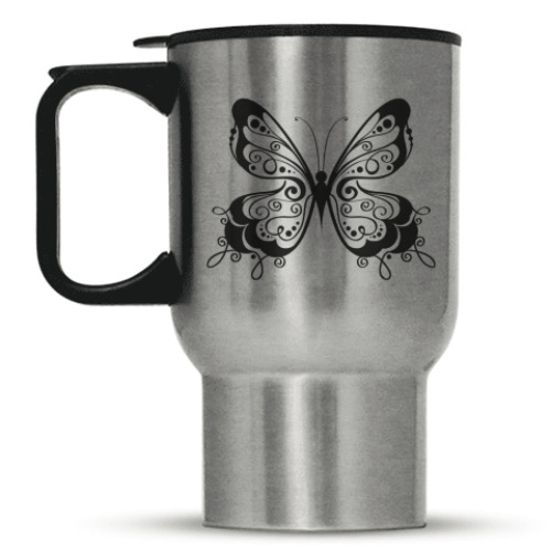 Кружка-термос с принтом Бабочки