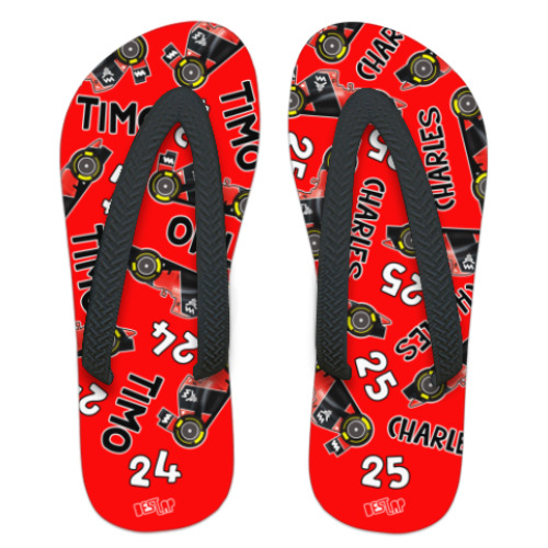 Шлепанцы (сланцы) с принтом  RUSSIAN TEAM