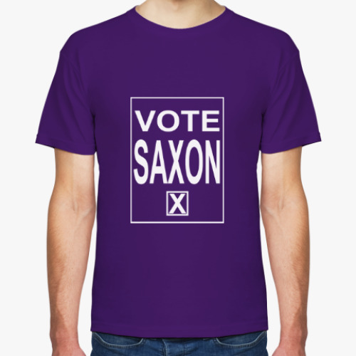 Футболка с принтом Vote Saxon Доктор Кто