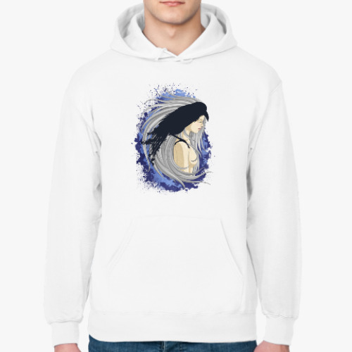 Толстовка худи с принтом Ворон