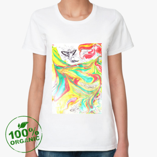 Женская футболка из органик-хлопка с принтом Расцветение