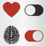 The heart is off, the brain is on