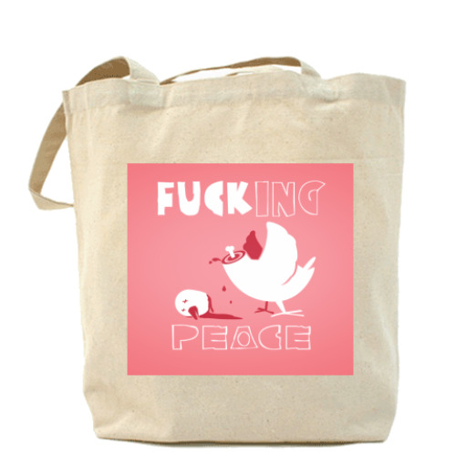 Сумка шоппер с принтом Курица