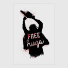 Постер 20 х 30 см Кожаное лицо обнимашки