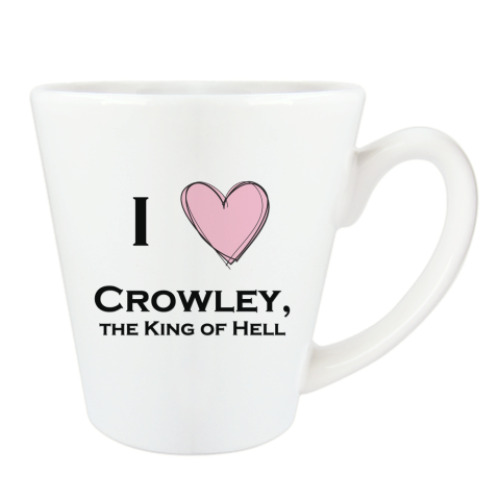 Чашка Латте с принтом I love Crowley