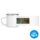 Кружка металлическая белая (круговая запечатка)