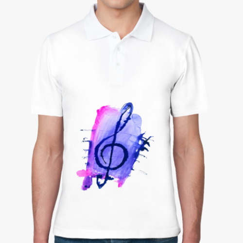 Рубашка поло с принтом Скрипичный ключ