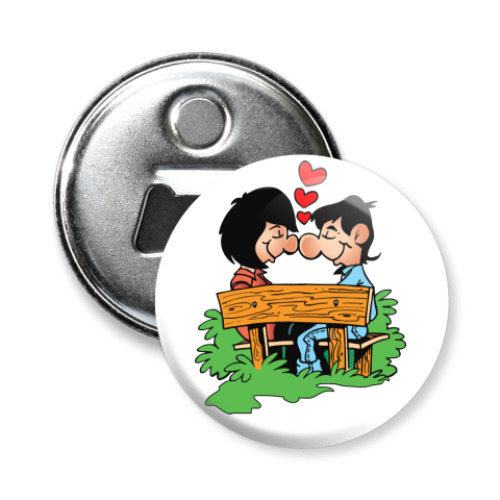 Магнит-открывашка с принтом любовь