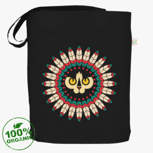 Сумка шоппер с принтом Cat Spirit Animal