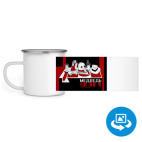 Кружка металлическая белая (круговая запечатка)