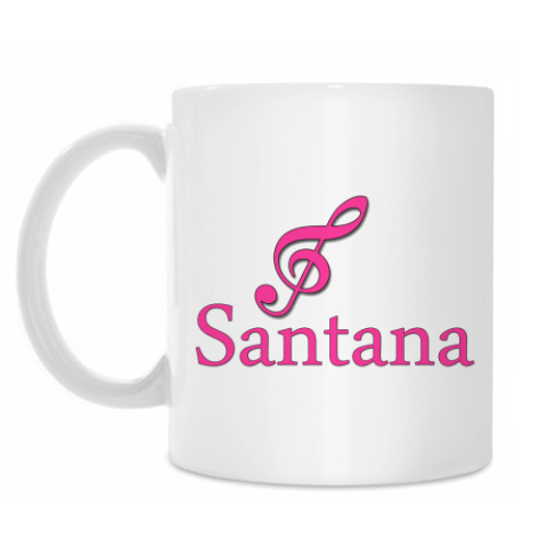 Кружка с принтом Santana