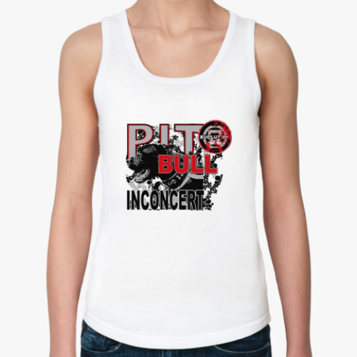 Женская майка с принтом Питбуль