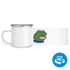 Кружка металлическая белая (круговая запечатка)