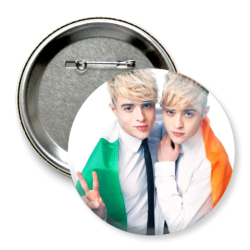 Значок 75мм с принтом Jedward