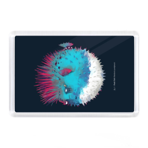 Магнит с принтом Брутальная рыба панк Punk fish