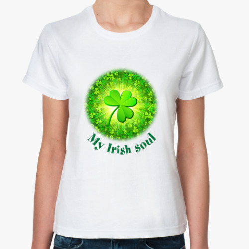 Классическая футболка с принтом My Irish soul