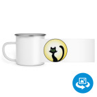 Кружка металлическая белая (круговая запечатка)