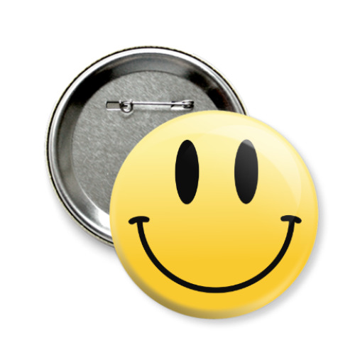 Значок 58мм с принтом Smile