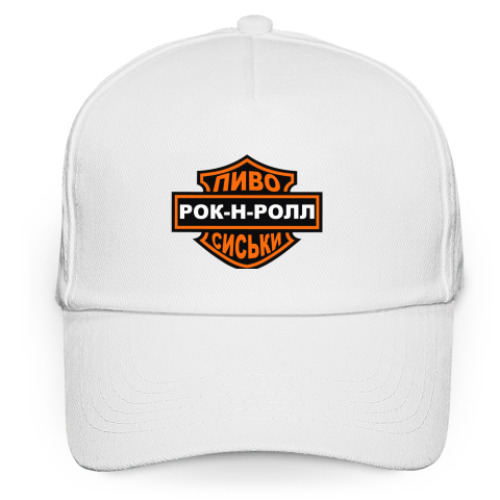 Кепка бейсболка с принтом Рок н Ролл