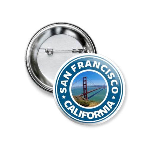 Значок 37мм с принтом  SanFrancisco