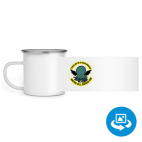 Кружка металлическая белая (круговая запечатка)