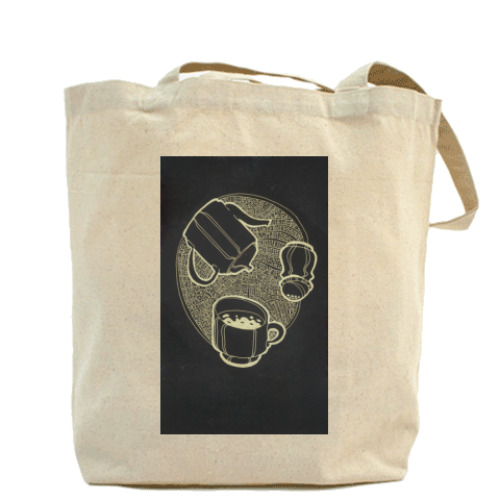 Сумка шоппер с принтом Чаепитие