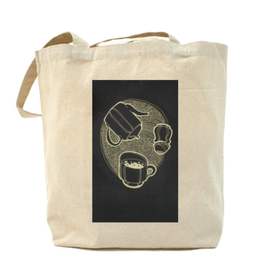 Сумка шоппер с принтом Чаепитие