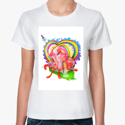 Классическая футболка с принтом  Виски-Бар