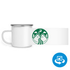 Кружка металлическая белая (круговая запечатка)