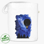 Воздушный шар на усыпанном звёздами небе