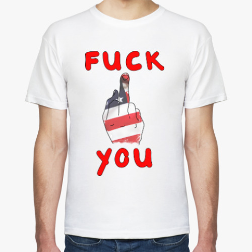 Футболка с принтом Fuck you