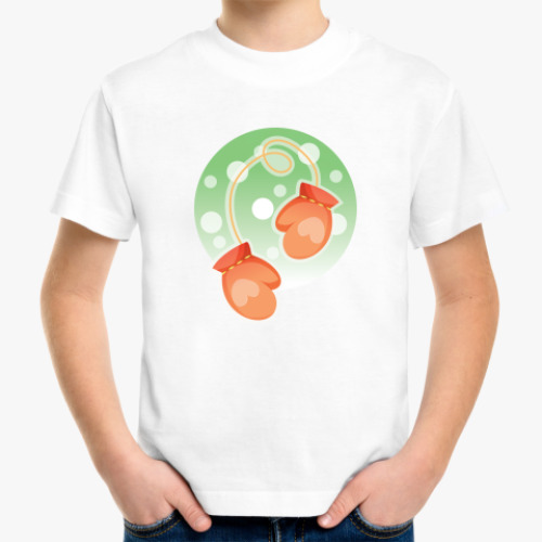 Детская футболка с принтом Варежка